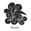 Mache vector icon.Black,simple vector icon isolated on white background mache .