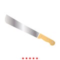 Machete or big knife icon . Flat style