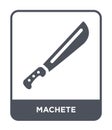 machete icon in trendy design style. machete icon isolated on white background. machete vector icon simple and modern flat symbol