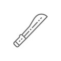 Machete, Infantry Kukri Sword line icon.