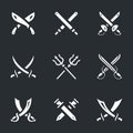 Vector Set of Crossed Arms Icons.