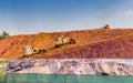 machine accumulate waste of crushing grapes