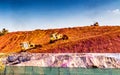 Machine accumulate waste of crushing grapes