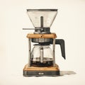 Machine Aesthetic Captivating Coffee Maker Pencil Painting (8k