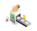 Machine create data folder processing