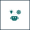 machine data simple icon. robot isolated icon Royalty Free Stock Photo