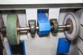 The machine is electric in the form of a shaft with abrasive discs for processing the sharpening of metal objects. Technologies