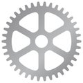 Machine gear, cogwheel vector icon illustration  silver Royalty Free Stock Photo