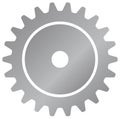 Machine gear, cogwheel vector icon illustration  silver Royalty Free Stock Photo