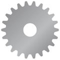 Machine gear, cogwheel vector icon illustration  silver Royalty Free Stock Photo