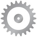 Machine gear, cogwheel vector icon illustration  silver Royalty Free Stock Photo