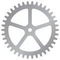 Machine gear, cogwheel vector icon illustration  silver Royalty Free Stock Photo