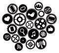 Machine gears with Social Media Symbols