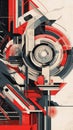 Machine graphics in brutalist style celebrating innovation and preparation for tech events.