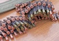 Machine gun ammo Royalty Free Stock Photo