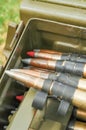 Machine gun bullets Royalty Free Stock Photo