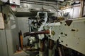 Machine gun and cannon inside the bunker. Royalty Free Stock Photo