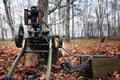 Machine gun in the forest Royalty Free Stock Photo