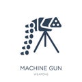 machine gun icon in trendy design style. machine gun icon isolated on white background. machine gun vector icon simple and modern Royalty Free Stock Photo