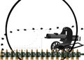 Machine gun and machine-gun belt Royalty Free Stock Photo