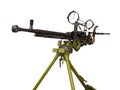 Machine gun on the tripod and optical sight Royalty Free Stock Photo