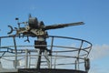 Machine gun at the USS Pampanito a Balao-class diesel-electric submarine earned six battle stars for World War II service