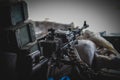 Machine gunner position Royalty Free Stock Photo