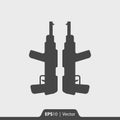 Machine guns icon for web and mobile