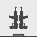 Machine guns icon for web and mobile Royalty Free Stock Photo