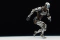 machine humanoid technology future robot intelligence artificial fast running Cyborg Royalty Free Stock Photo