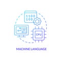 Machine language blue gradient concept icon Royalty Free Stock Photo