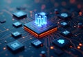 Machine Learning AI Icon Chipset Royalty Free Stock Photo