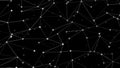 Machine learning algorithm for creating abstract connections with connected lines and dots on black background modern concept Royalty Free Stock Photo