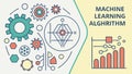 Machine learning algorithm diagram, great for AI, technology, and data science themes vector design Generative AI Royalty Free Stock Photo