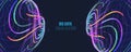 Machine learning algorithm for information filter and analytic. Abstract background with circle array and binary code. Data array Royalty Free Stock Photo