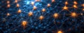 machine learning algorithm visualized as a complex neural network, glowing nodes and connections, photo-realistic, high resolution