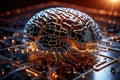 Machine learning, artificial intelligence, AI, deep learning blockchain neural network concept. Royalty Free Stock Photo