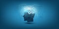 Machine Learning, Artificial Intelligence, Cloud Computing, Automated Support Assistance and Networks Design Concept Royalty Free Stock Photo