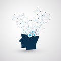 Machine Learning, Artificial Intelligence, Cloud Computing and Networks Design Concept Royalty Free Stock Photo