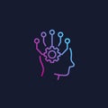 Machine learning, artificial neural network icon Royalty Free Stock Photo