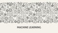 Machine Learning Banner Concept Royalty Free Stock Photo