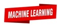 machine learning banner template. machine learning ribbon label. Royalty Free Stock Photo