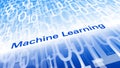 Machine learning big data analytics, binary computer digits Royalty Free Stock Photo