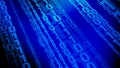 Code your way to secure system with binary blue background perfect backdrop for technology concept, cyber security Royalty Free Stock Photo