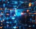 Machine learning concept, dynamic data streams, virtual reality interface , no dust