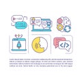 Machine learning concept icon with text Royalty Free Stock Photo