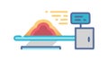 Machine Learning Data, AI Processing, vector design Generative AI Royalty Free Stock Photo