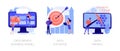 Data use in business vector concept metaphors Royalty Free Stock Photo