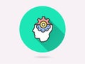 Machine learning icon for graphic and web design Royalty Free Stock Photo