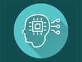 Machine learning icon for graphic and web design Royalty Free Stock Photo